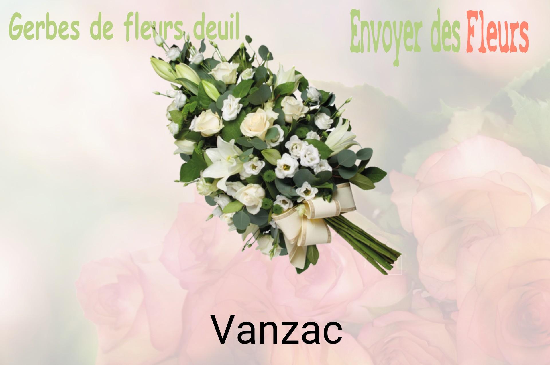 Gerbe de fleurs de deuil livrée à Vanzac